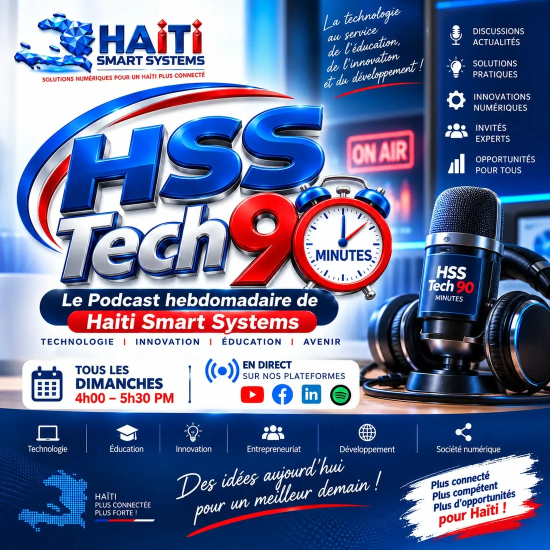 HSS Tech 90, podcast hebdomadaire de Haiti Smart Systems