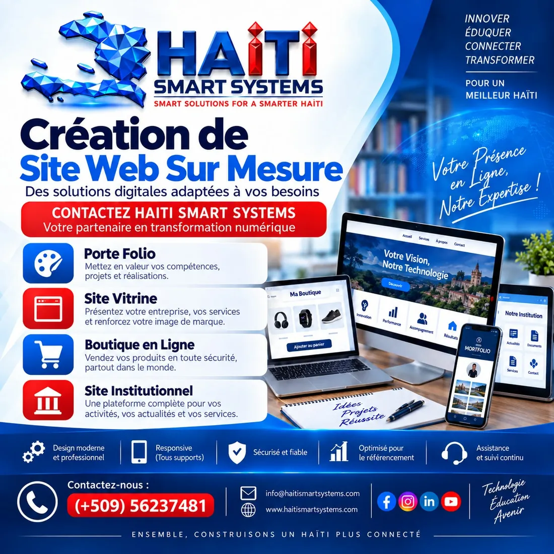 Création de sites Web par Haiti Smart Systems